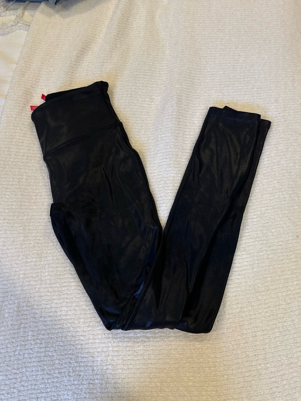 SPANX Black Faux Leather Leggings